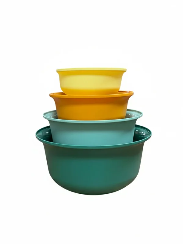 4'lü Renkli Karıştırma Kabı Seti | 7 lt, 4 lt, 2 lt, 1 lt