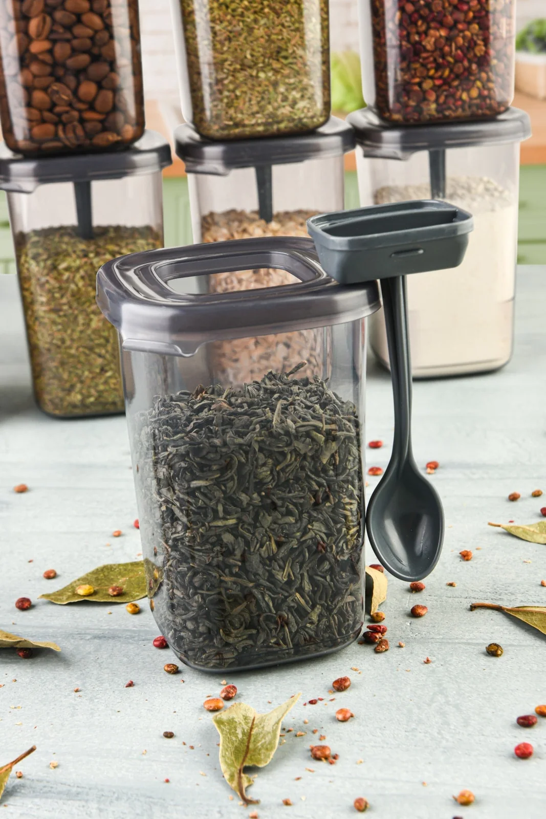 Beyaz Etiketli 12'li 450 ml Luna Kaşıklı Baharatlık