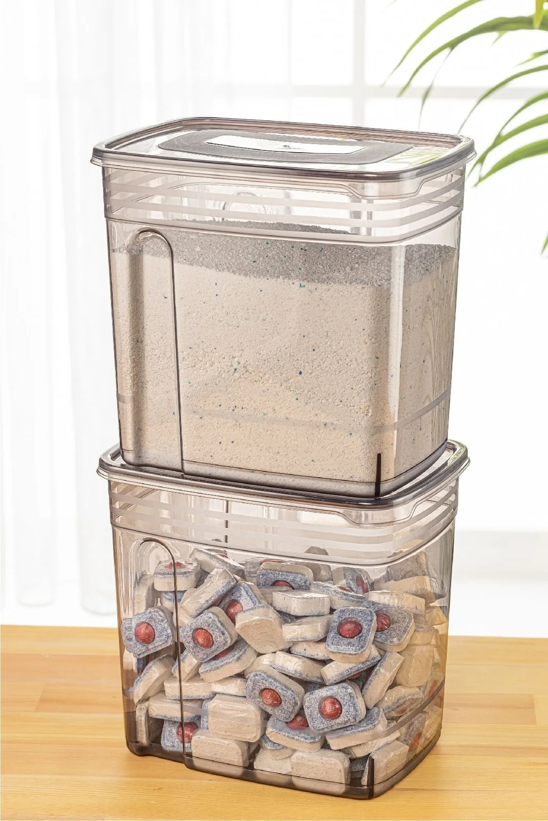 2'li Deterjan Etiketli 5,5 Litre Strip Mega Boy Saklama Antrasit