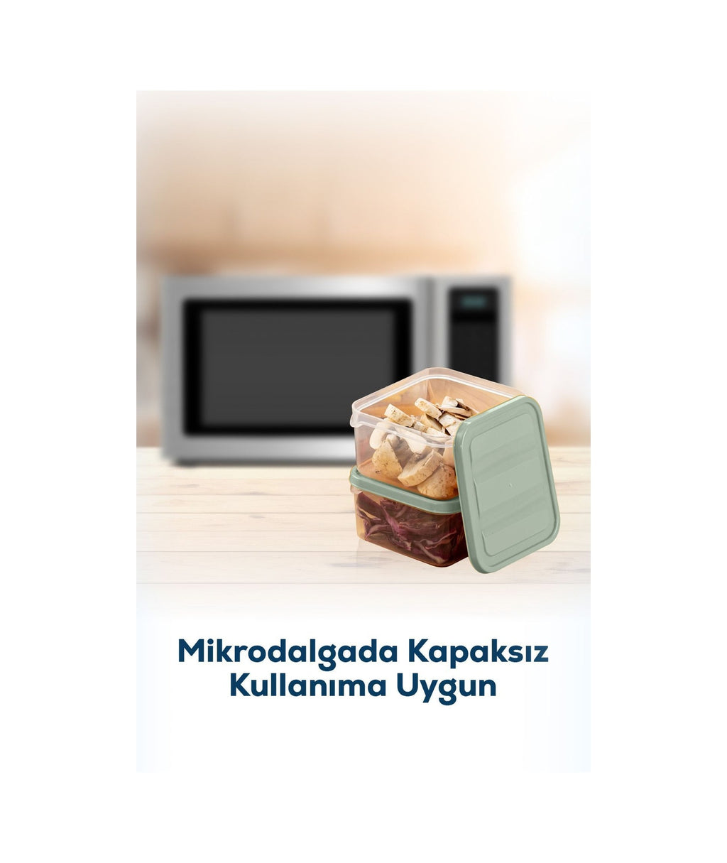 20'li Buzdolabı Düzenleyici Organizer Mikrodalgaya Uygun Difriz Saklama Kabı Mint