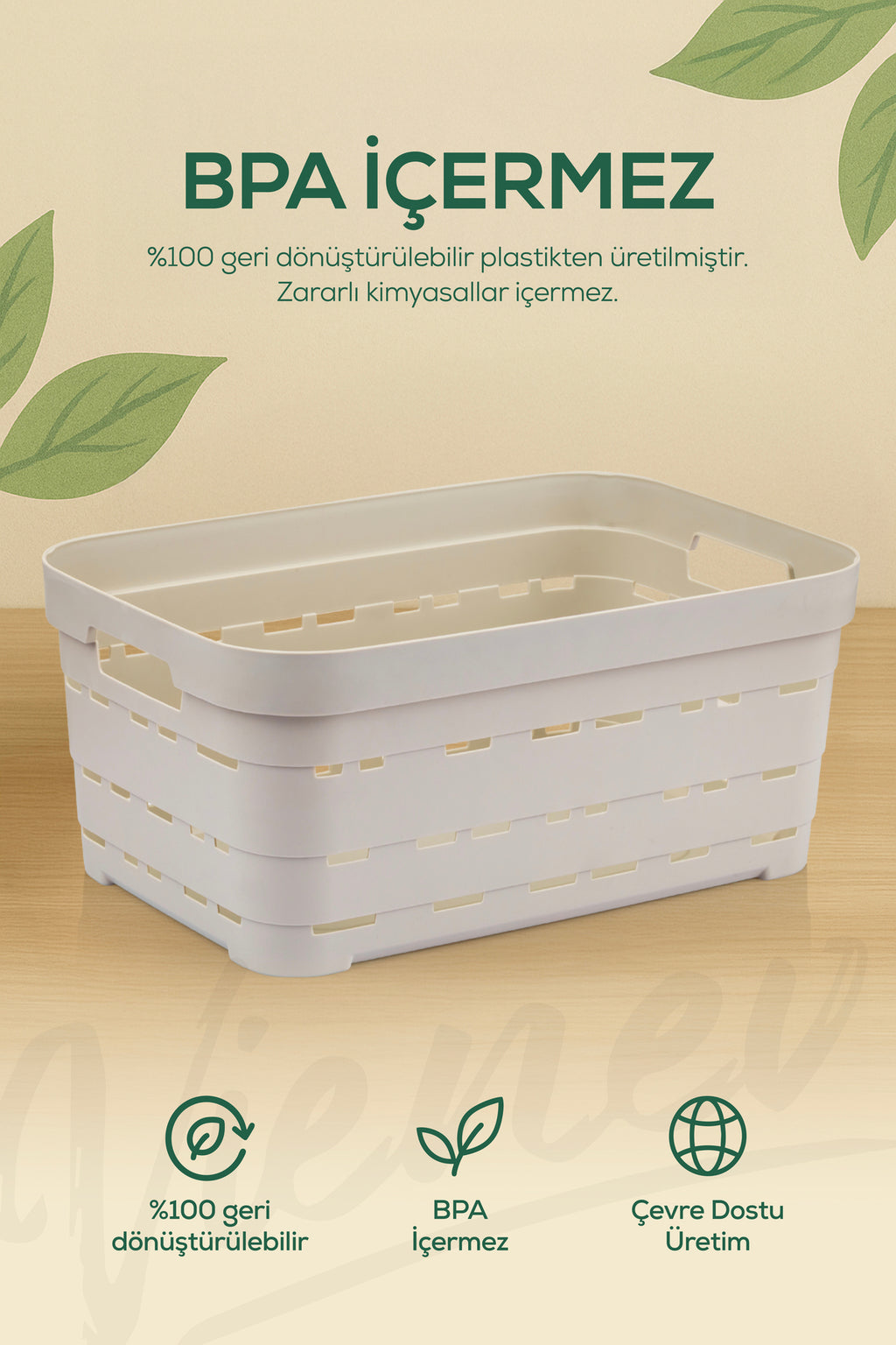 6'lı 3,8 Litre Delikli Saklama Kutusu Mavi