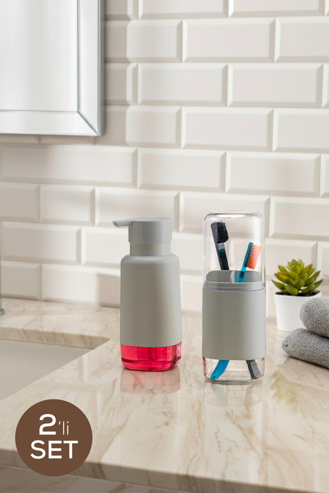 Sıvı Sabunluk ve Diş Fırçalık Seti 500 ml