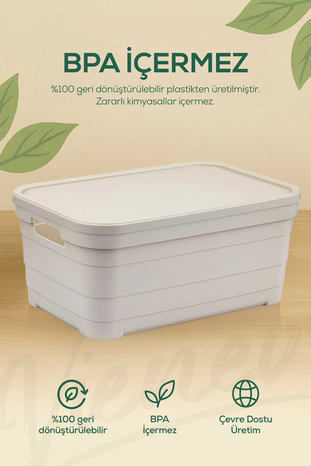 6'lı Kapaklı 8,2 Litre Saklama Kutusu Antrasit