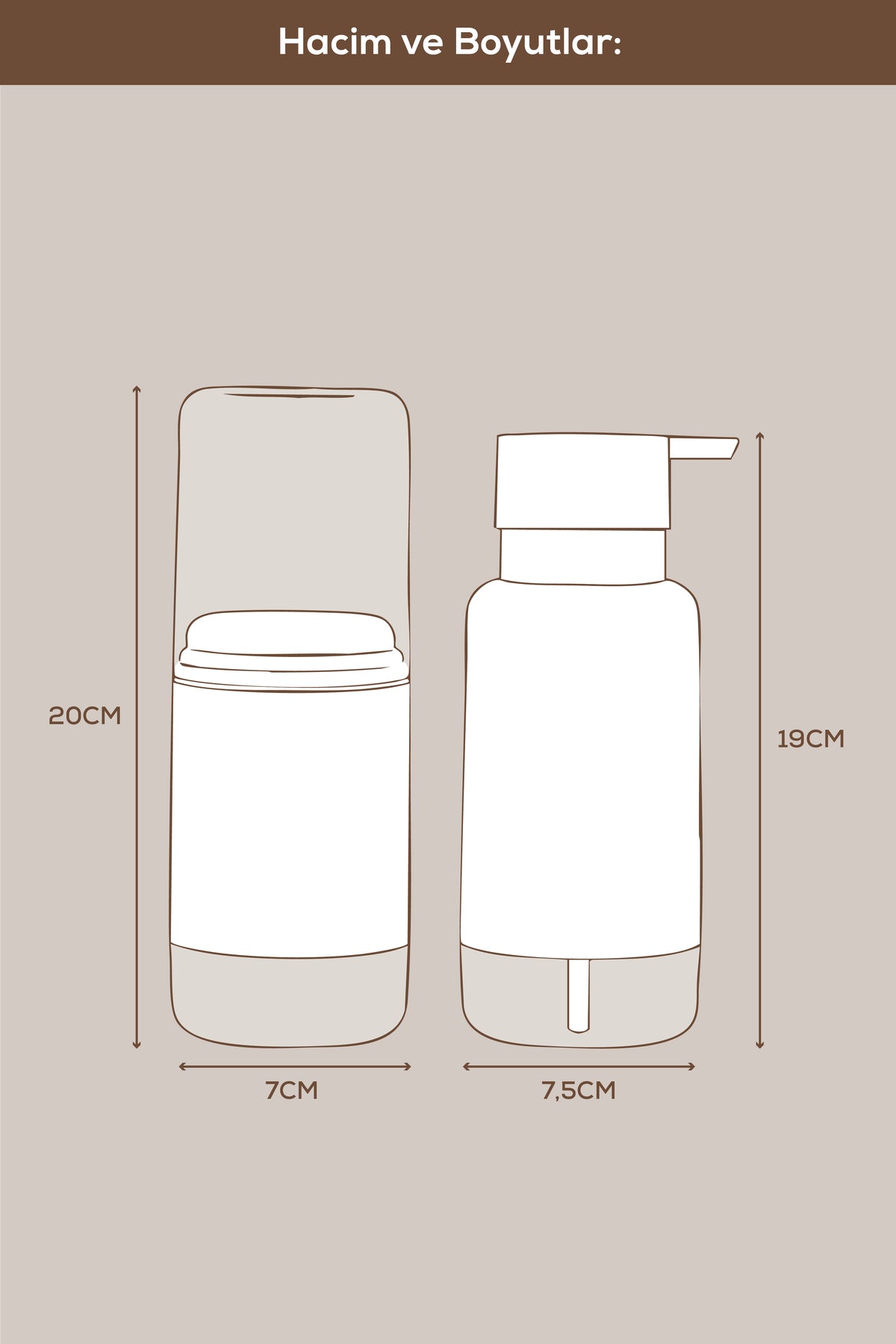 Modern Diş Fırçalık ve Sıvı Sabunluk Beyaz 500 ml | Banyo Seti