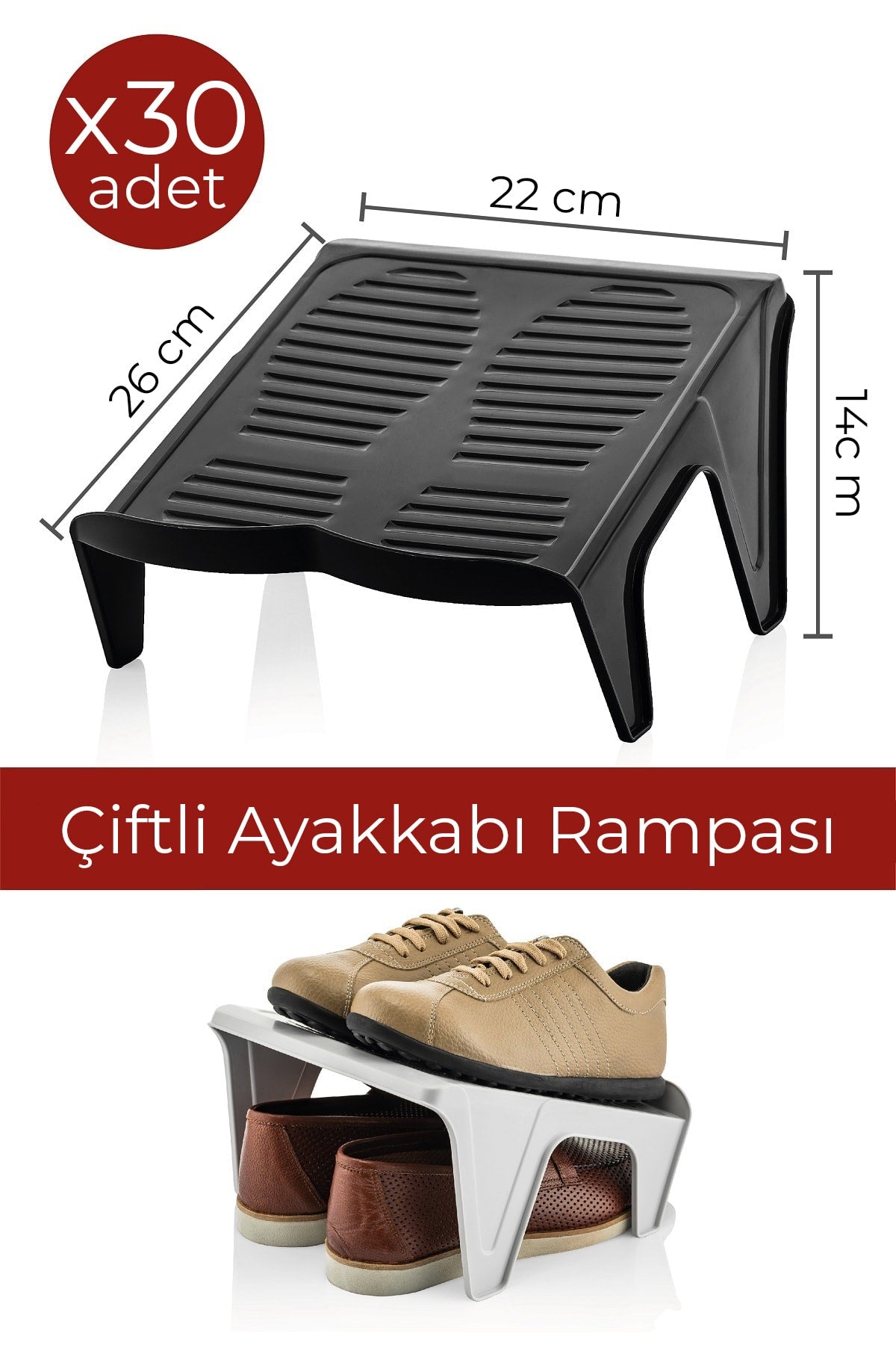 30'lu Çiftli Ayakkabı Rampası