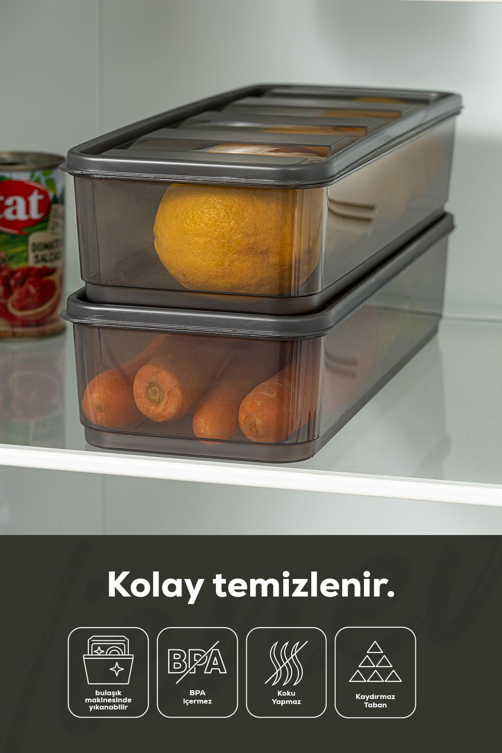 2li Bella Buzdolabı Düzenleyici Saklama Kabı Küçük