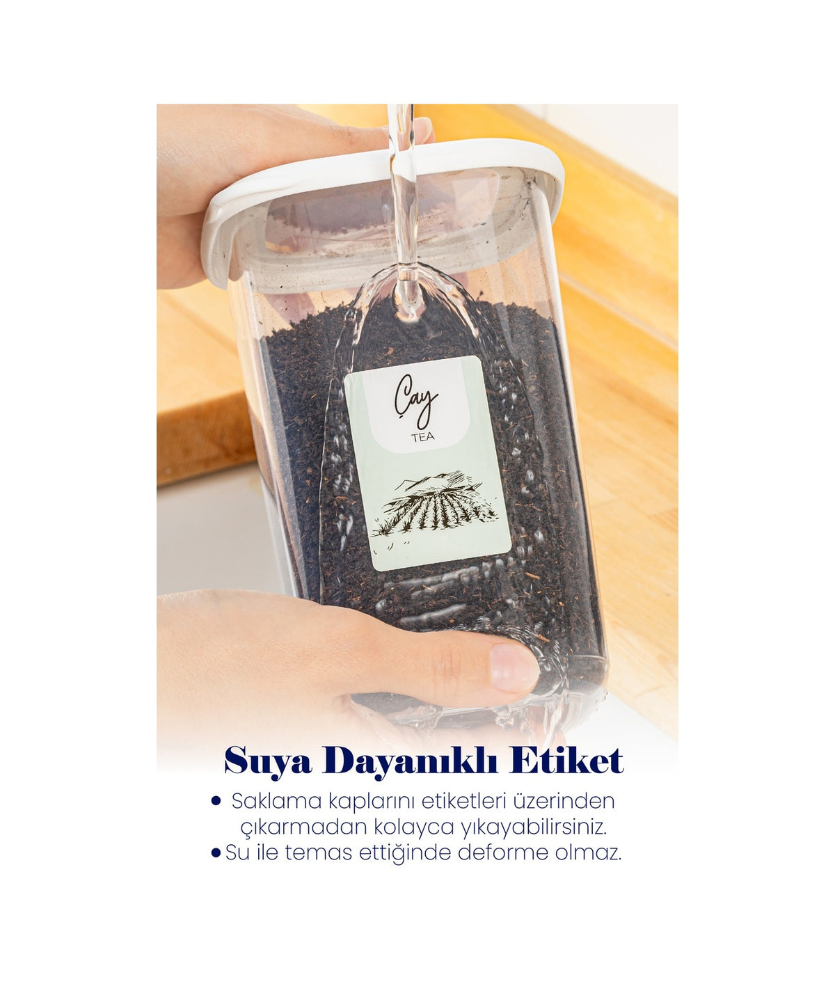 Renkli Etiketli 12li Set Peggy Kare Erzak Saklama Kabı 9x(0,55 Litre) - 3x(1,75 Litre) Beyaz