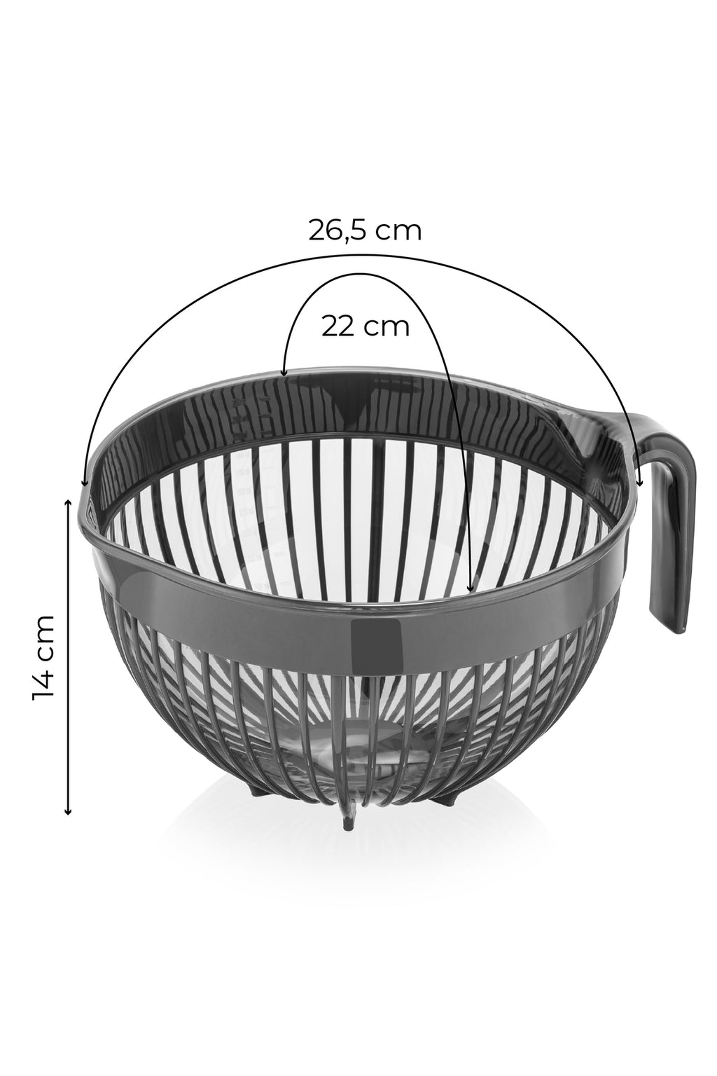 2li Linea Kapaklı Mikser Kabı 3 Litre Siyah