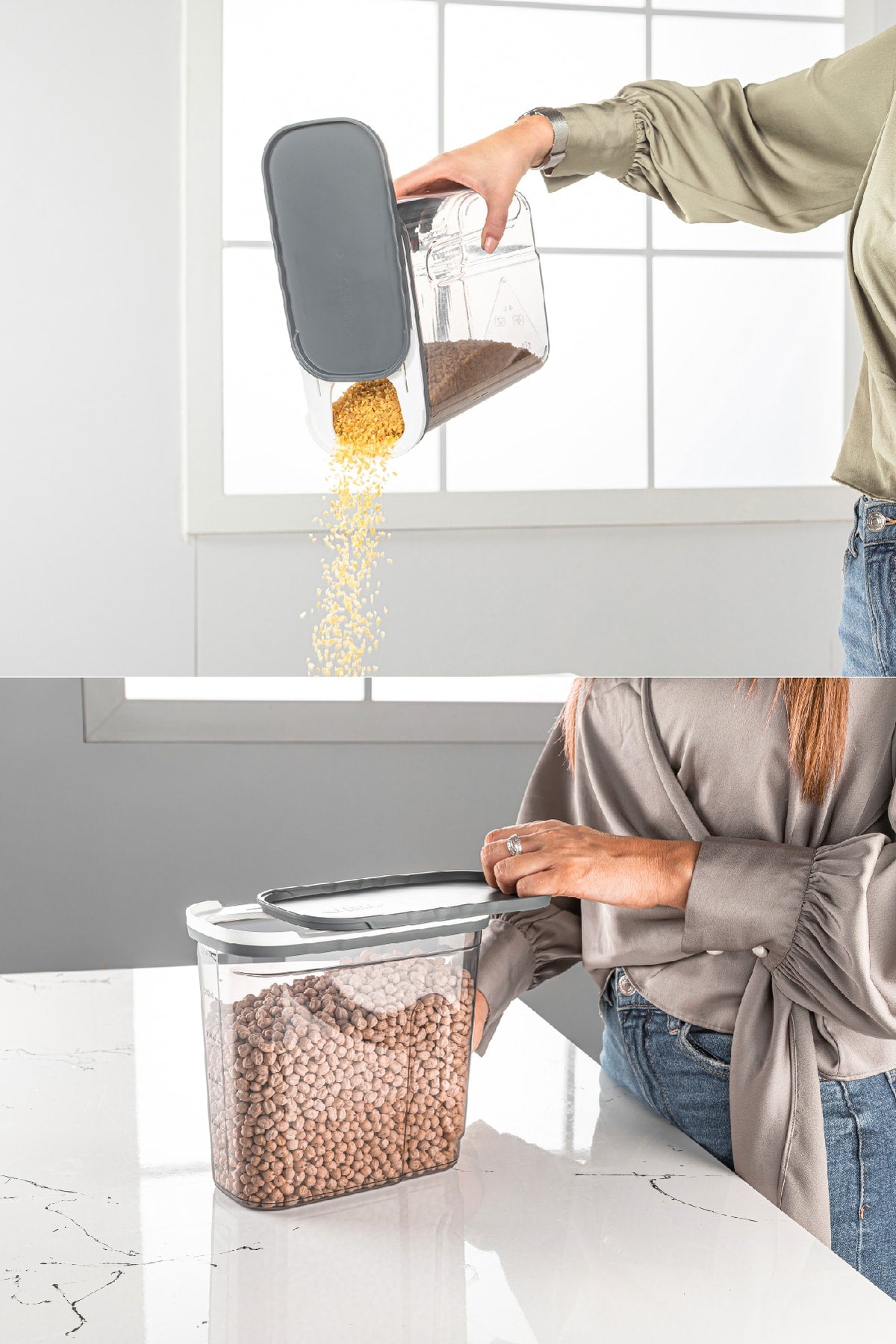 Foly 2'li Sürgülü Kapaklı Erzak Saklama Kabı 2.7 Litre