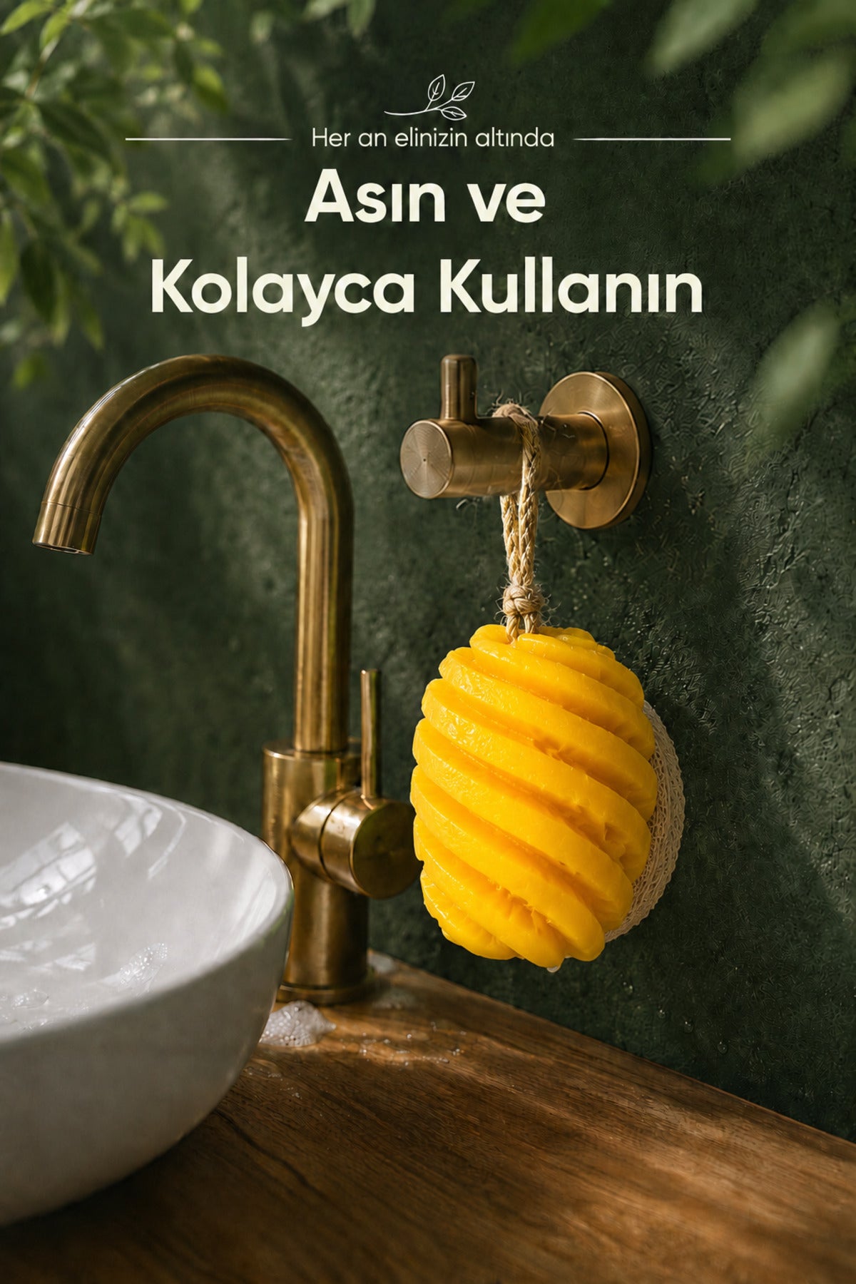 Ananas Şekilli Lifli Katı Sabun 9,5x8x5 cm Peeling Etkili Asılabilir Dekoratif Banyo El Sabunu