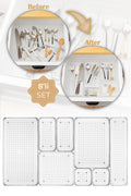 8li Şeffaf Çekmece Içi Organizer 1x(B.DKDRTGN,B.KARE,D.DKDRTGN,O.DKDRTGN)2x(K.DKDRTGN,K.KARE)