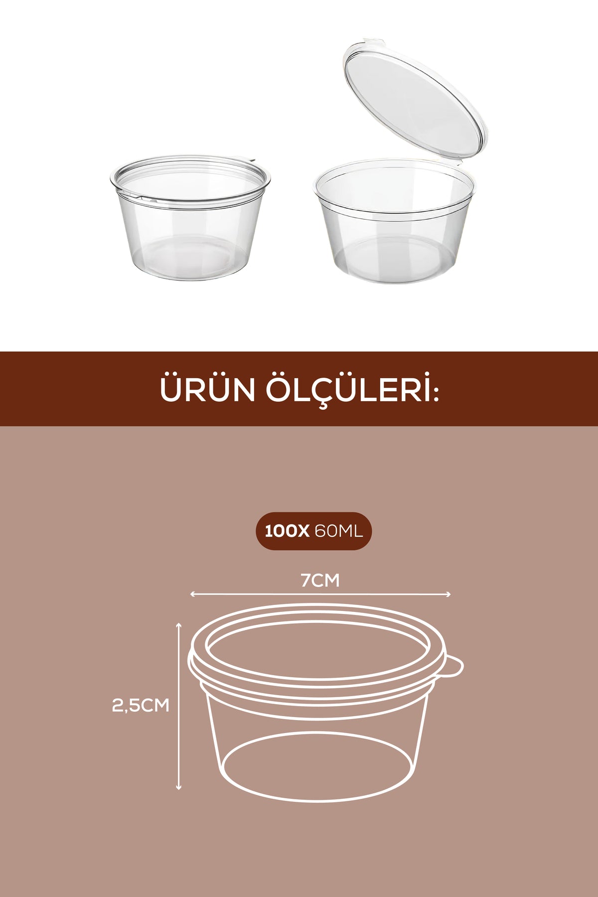 100'lü Dondurucuya Uygun Saklama Kabı – 60 ml İlik, Tavuk Suyu, Sos ve İlaç Saklama Kabı