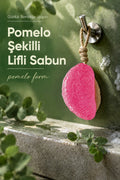Pembe Pomelo Dilimi Şekilli Lifli Katı Sabun 10x6x4 cm Peeling Etkili Asılabilir Dekoratif Banyo El Sabunu
