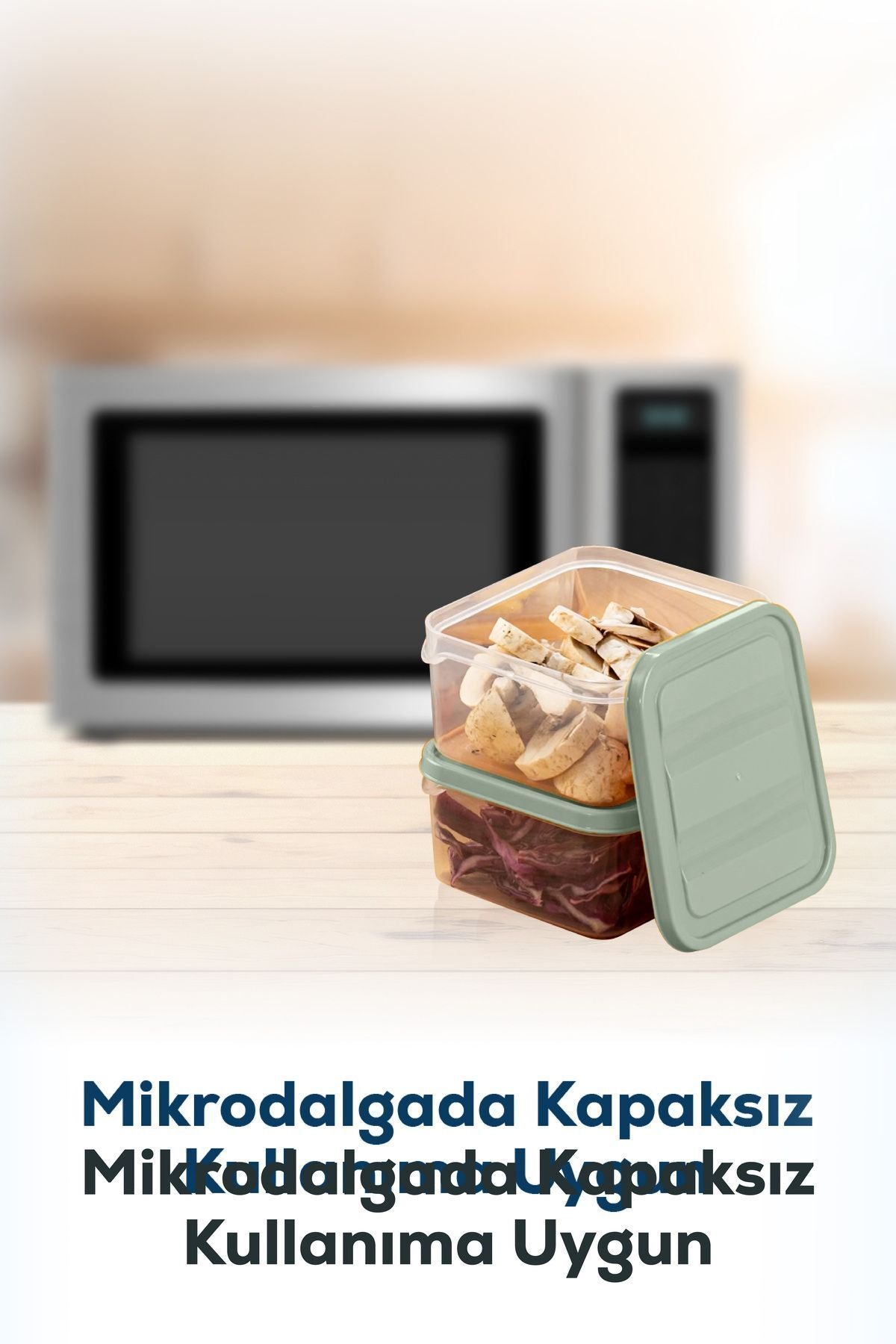 17'li Buzdolabı Düzenleyici Organizer Mikrodalgaya Uygun Difriz Saklama Kabı Mint