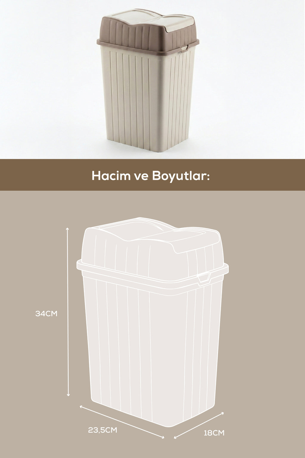 4'lü Kapaklı 2,8 Litre Saklama Kutusu Bej