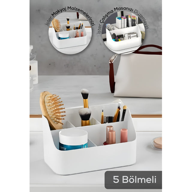 5 Bölmeli Makyaj ve Takı Kutusu