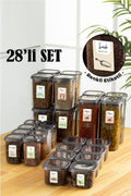 28li Renkli Etiketli Peggy Kare Erzak Ve Baharat Full Set 8x(1,2, 0,55, 0,45) 4x(1,75) Ant