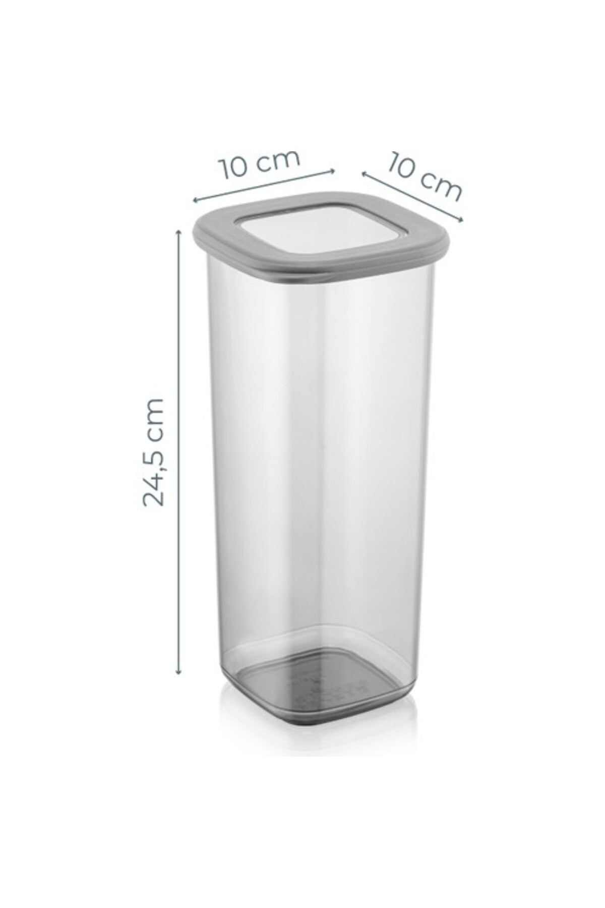 Foly Etiketli Kare Erzak Saklama Kabı 3'lü Set Büyük Boy 1,75 Litre