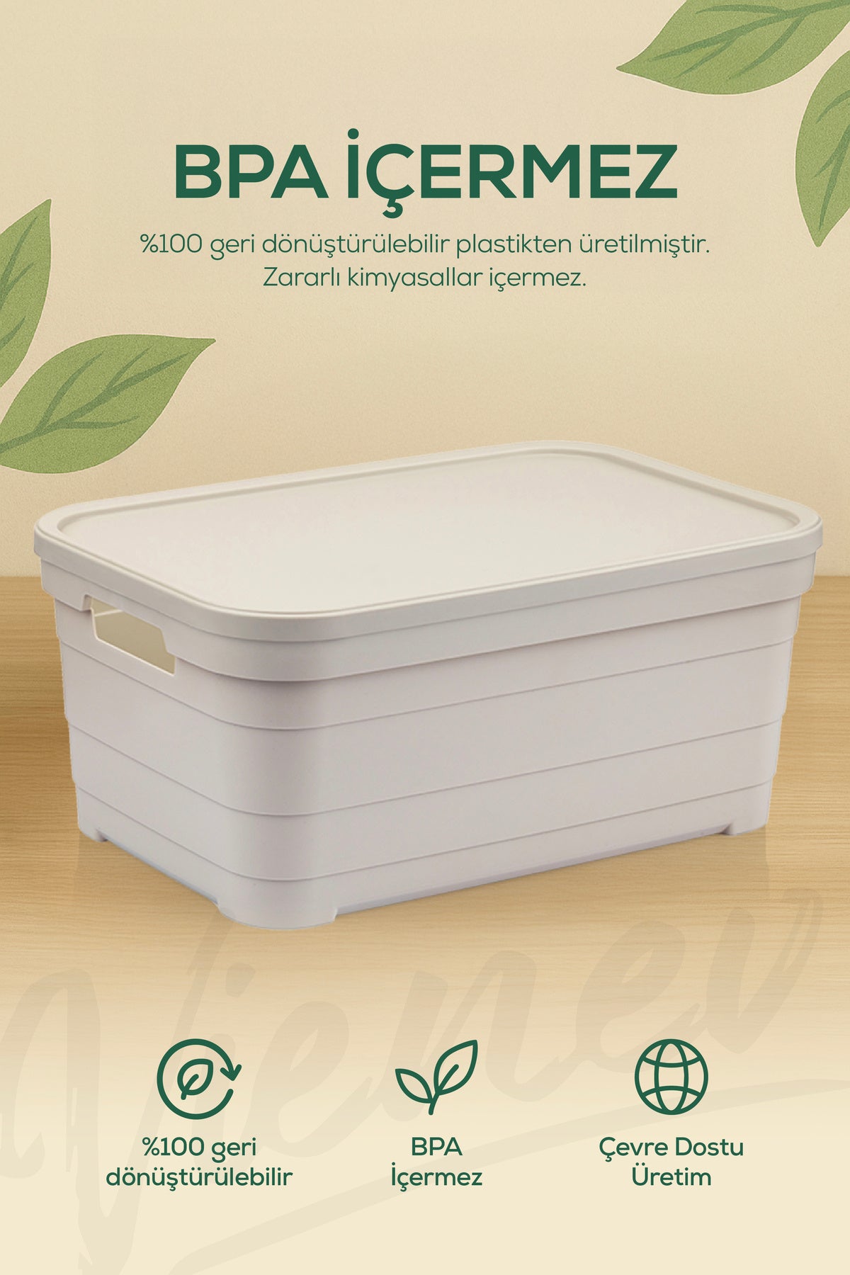 6'lı Kapaklı 2,8 Litre Saklama Kutusu Antrasit