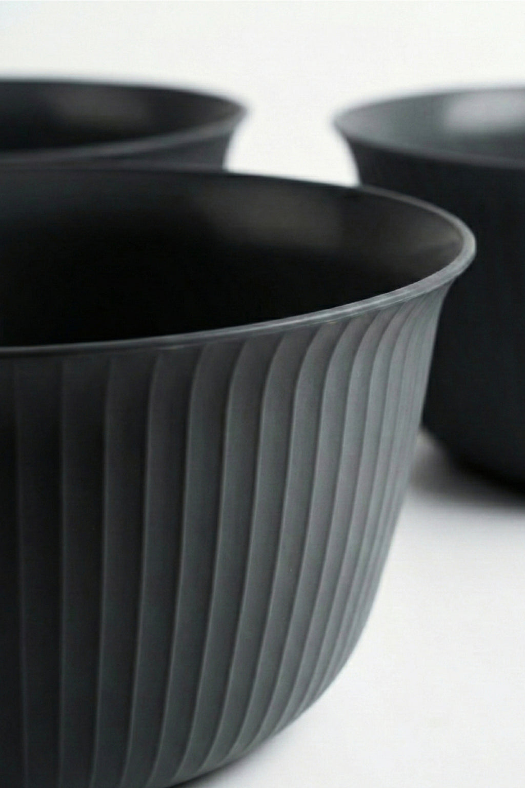 3'lü 2 Litre Plastik Karıştırma ve Saklama Kase Seti Antrasit