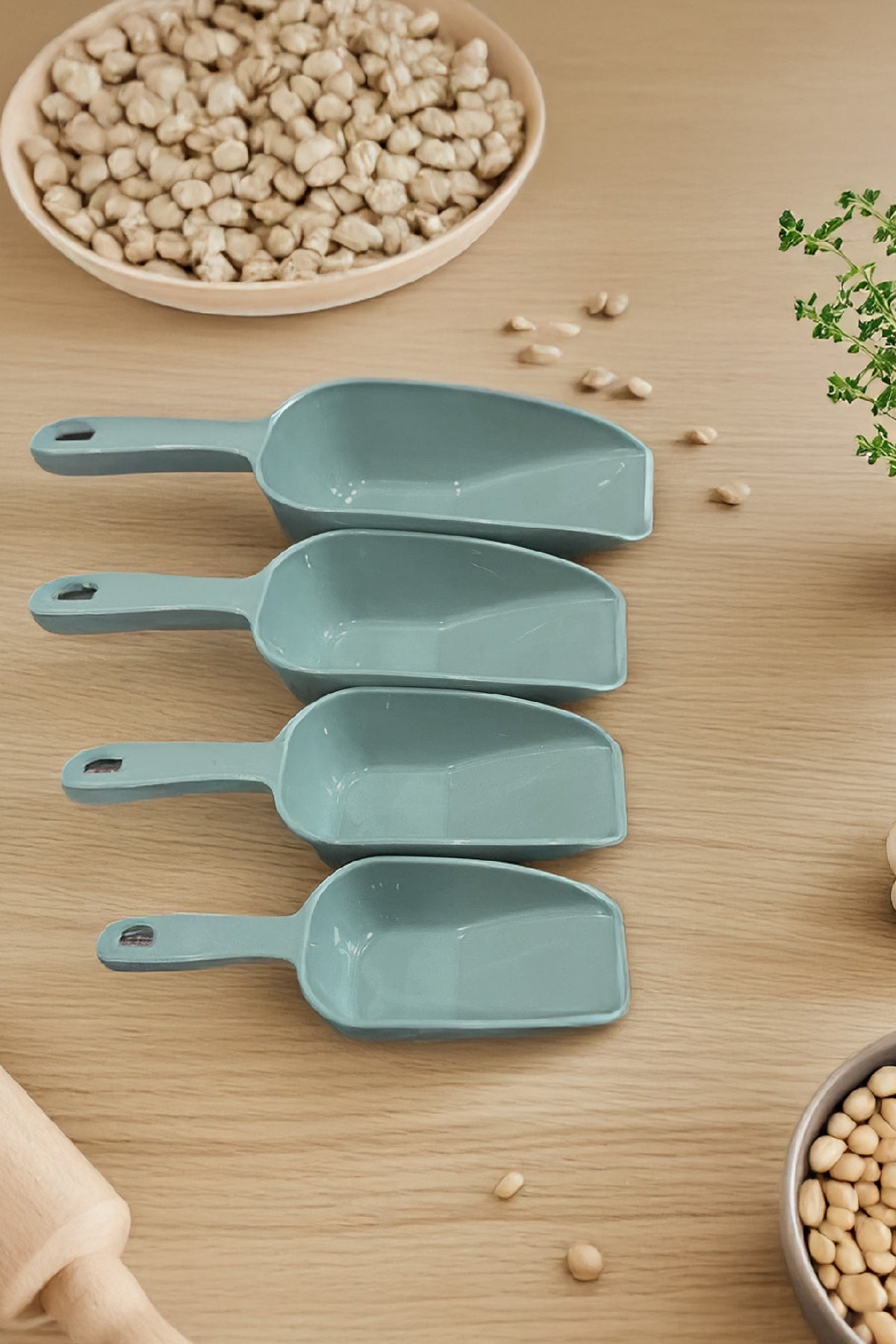8'li Set Plastik Erzak Kürek Seti Mint