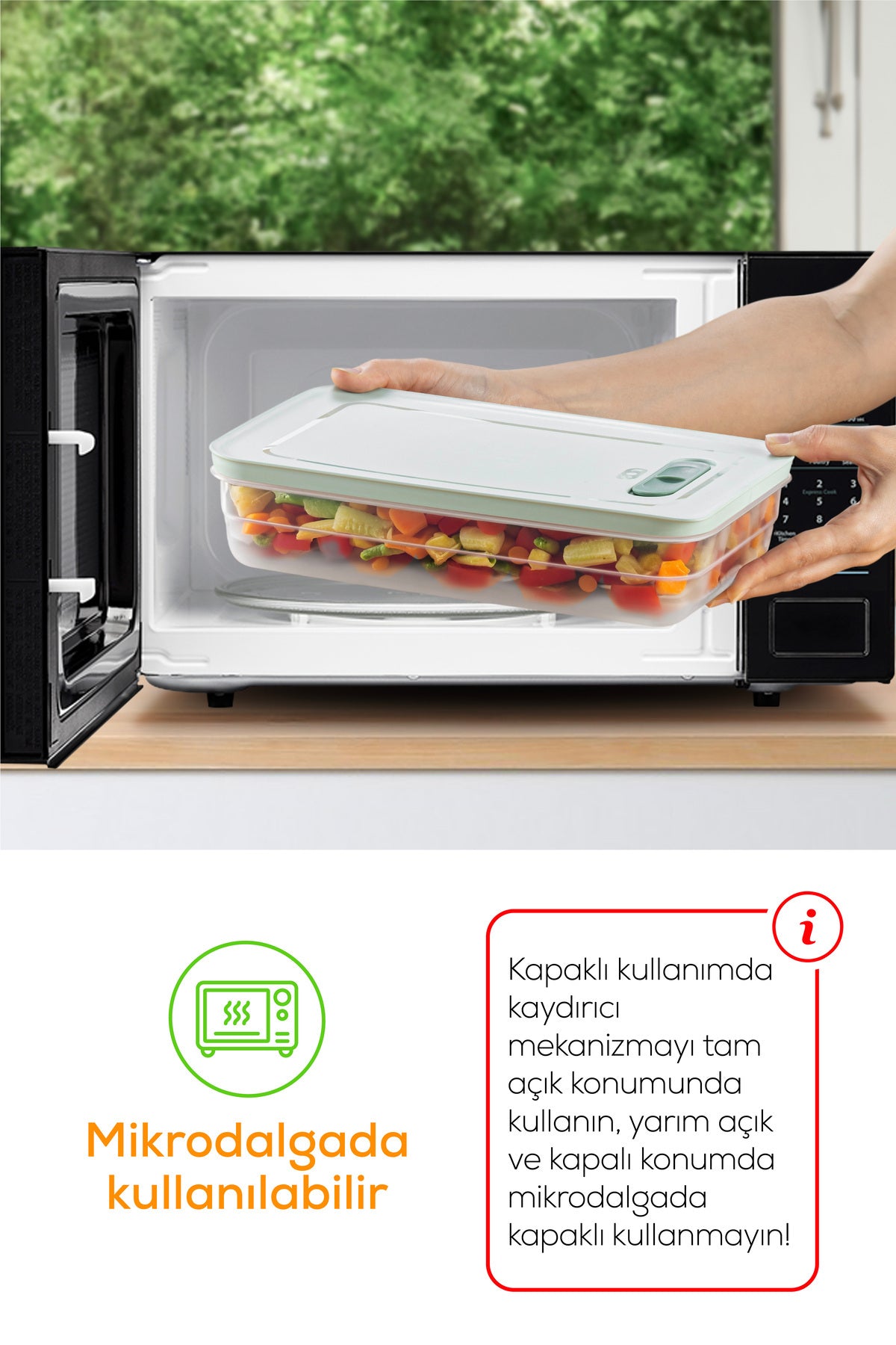 9'lu Hava Kanallı Sebze ve Meyve Saklama Kabı 4x(1,15 lt) 2x(2,35 lt) 1x(2,5-3,8-5 lt) Renkli