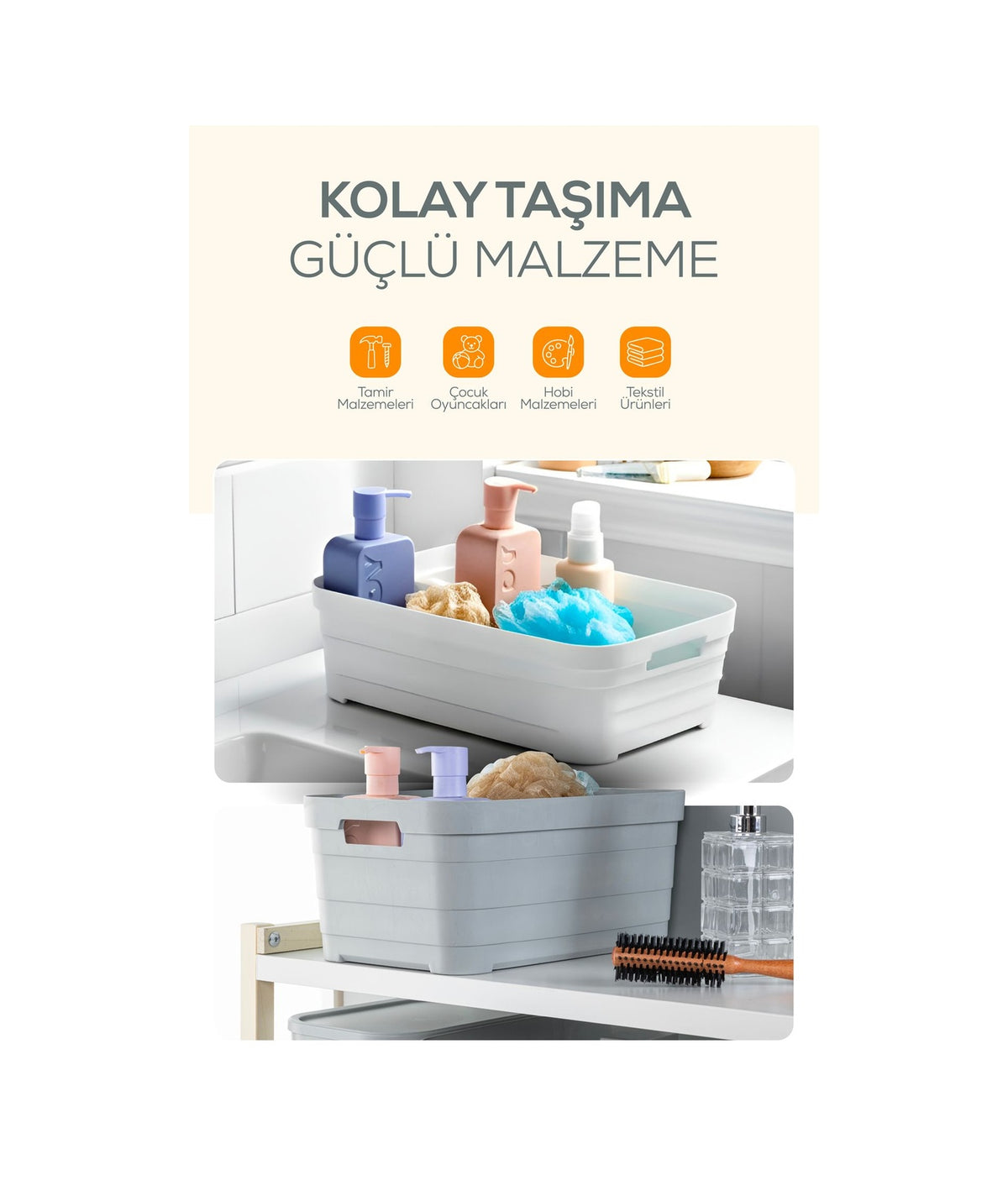6'lı Kapaklı 5 Litre Saklama Kutusu Mavi
