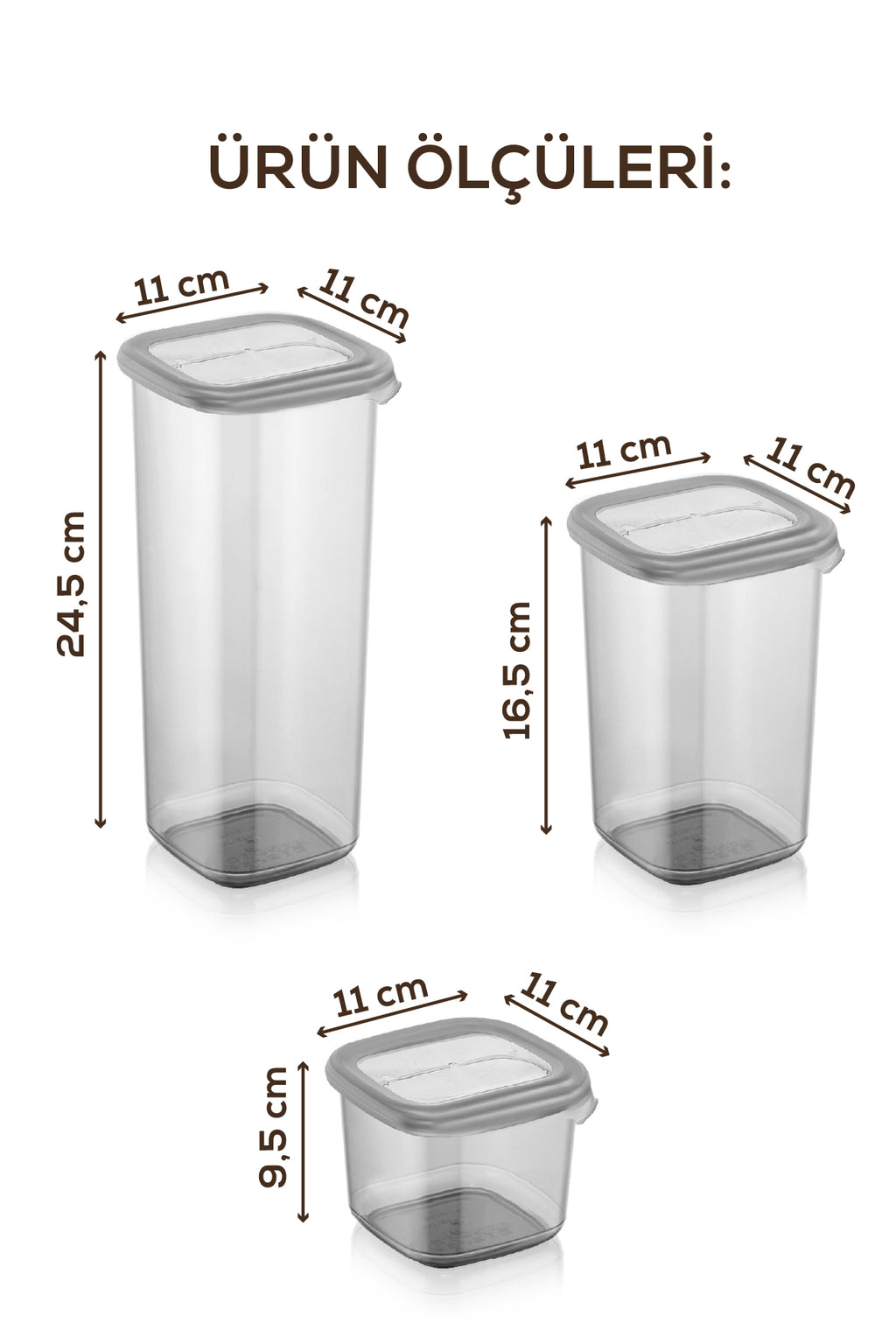 24lü Renkli Etiketli Peggy Kare Erzak Ve Baharat Full Set 6x(1,75 1,2, 0,55, 0,45) Ant