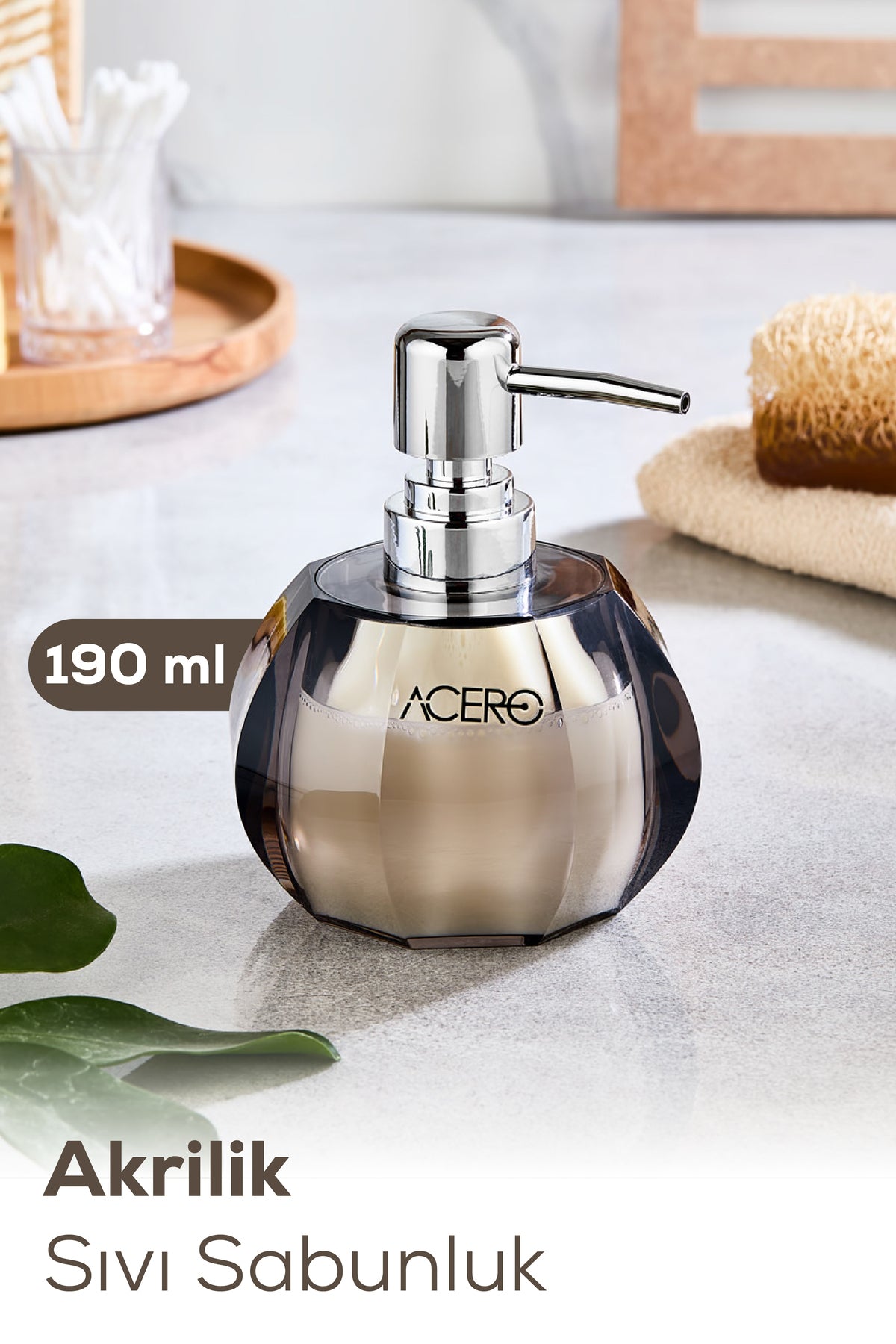 Akrilik Sıvı Sabunluk 190 ml Şeffaf 1998