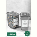 Etiketli 2li Strip Mega Boy Toz Ve Tablet Deterjan Saklama Kutusu 2x(3,5 Litre)