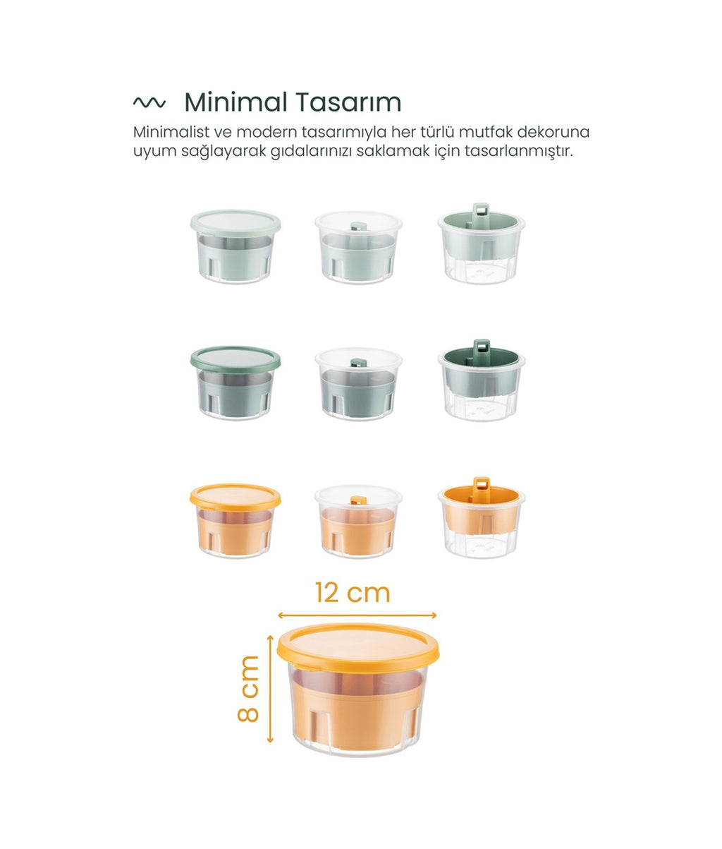 6 Adet Mini Zeytin Turşu Peynir Saklama Kabı Kahvaltılk Sunum Kasesi