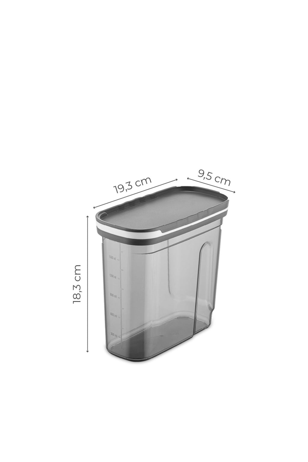 Foly 2'li Sürgülü Kapaklı Erzak Saklama Kabı 1.8 Litre