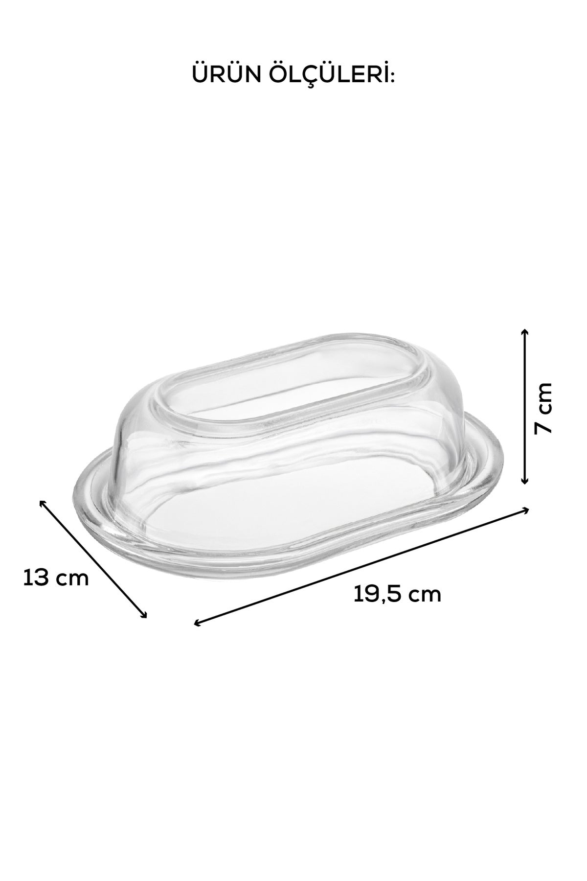 Kapaklı Cam Tereyağlık 176 ml