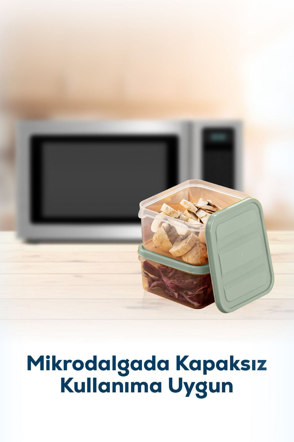 24'lü Buzdolabı Düzenleyici Organizer Mikrodalgaya Uygun Difriz Saklama Kabı Mint