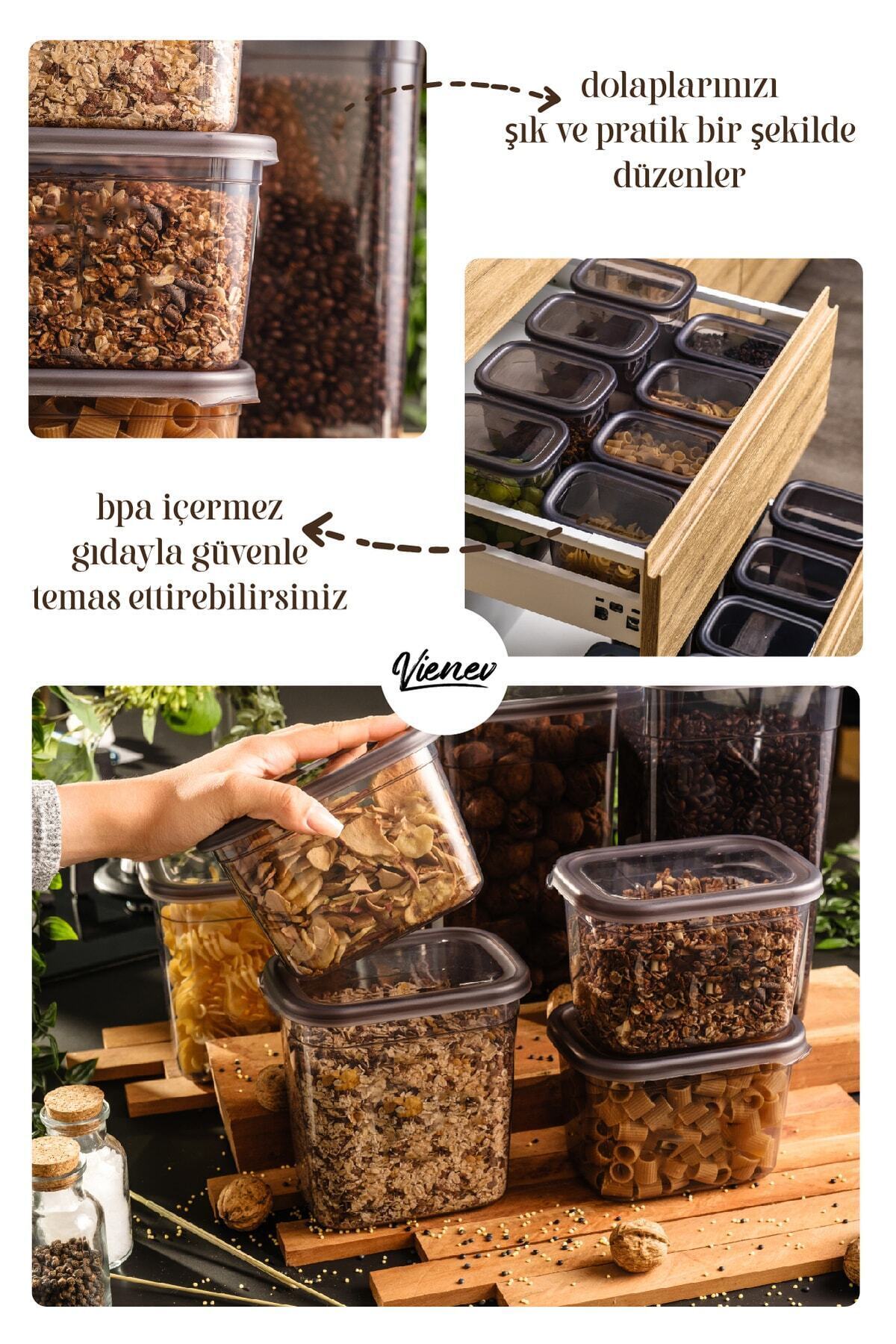 18li Renkli Etiketli Peggy Kare Erzak Ve Baharat Full Set 6x(1,75) 12x(0,45) Ant