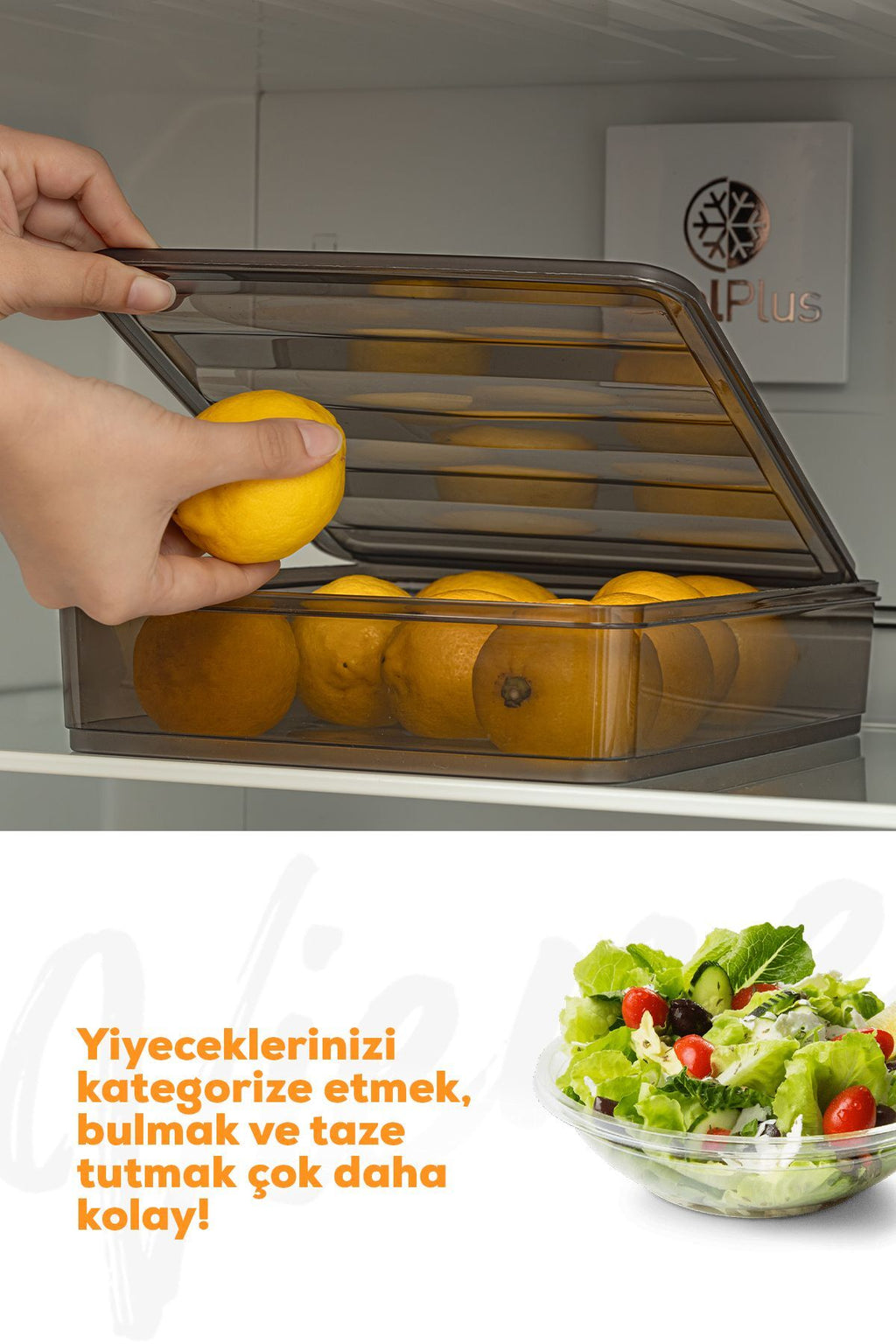 2li Bella Buzdolabı Düzenleyici Saklama Kabı Büyük Boy