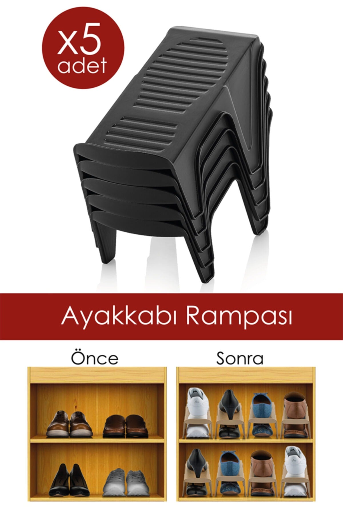 5'li Tekli Ayakkabı Rampası