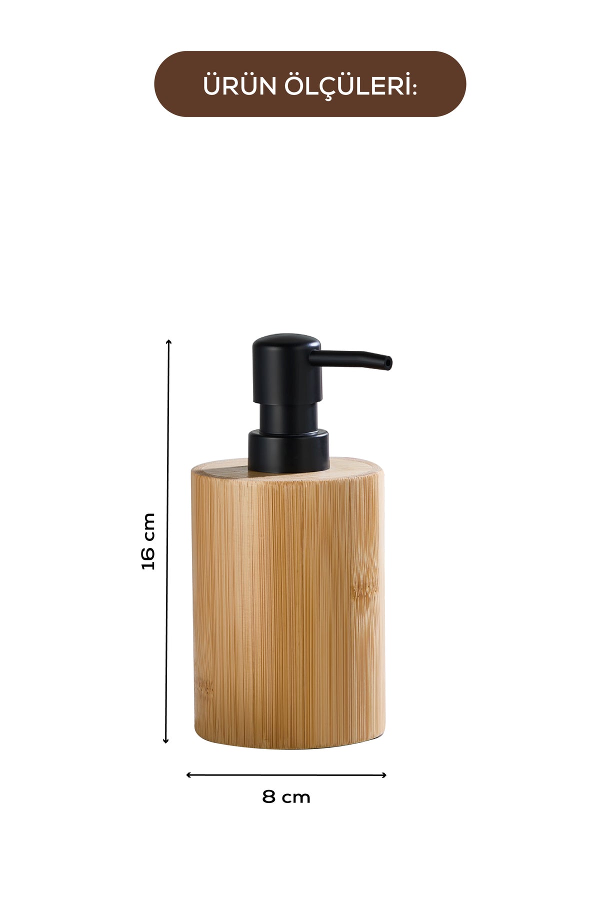 Bambu Yuvarlak Sıvı Sabunluk 210 ml