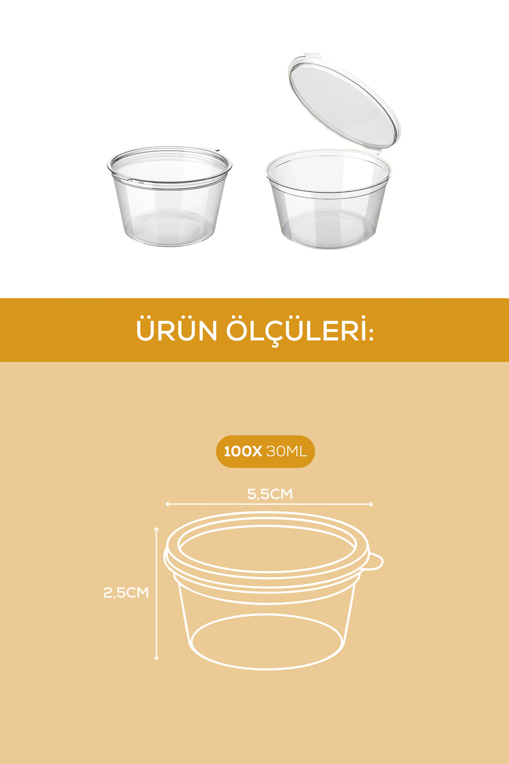 100'lü Dondurucuya Uygun Saklama Kabı – 30 ml İlik, Tavuk Suyu, Sos ve İlaç Saklama Kabı