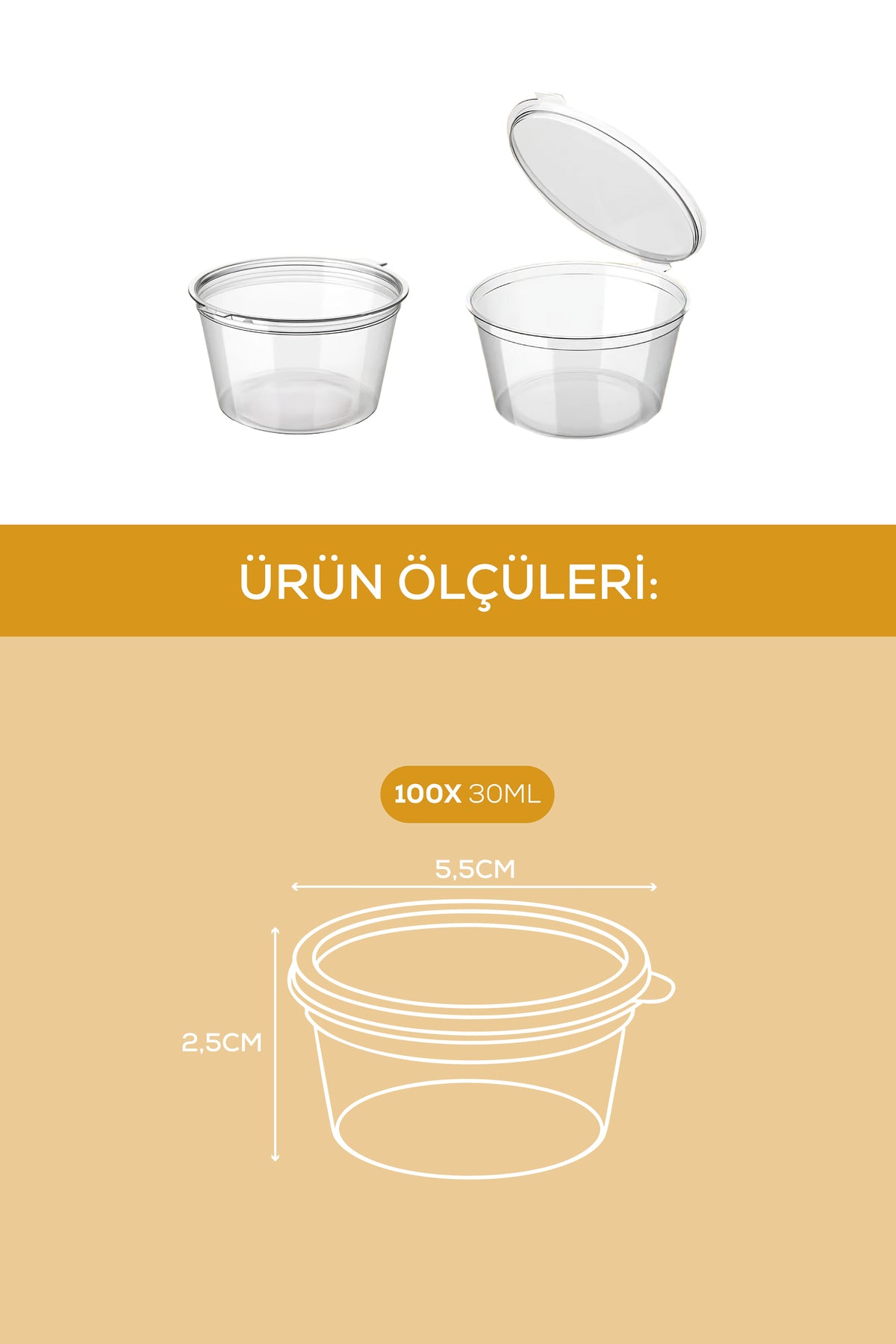 100'lü Dondurucuya Uygun Saklama Kabı – 30 ml İlik, Tavuk Suyu, Sos ve İlaç Saklama Kabı