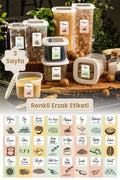 3 Adet Renkli Erzak Etiketi