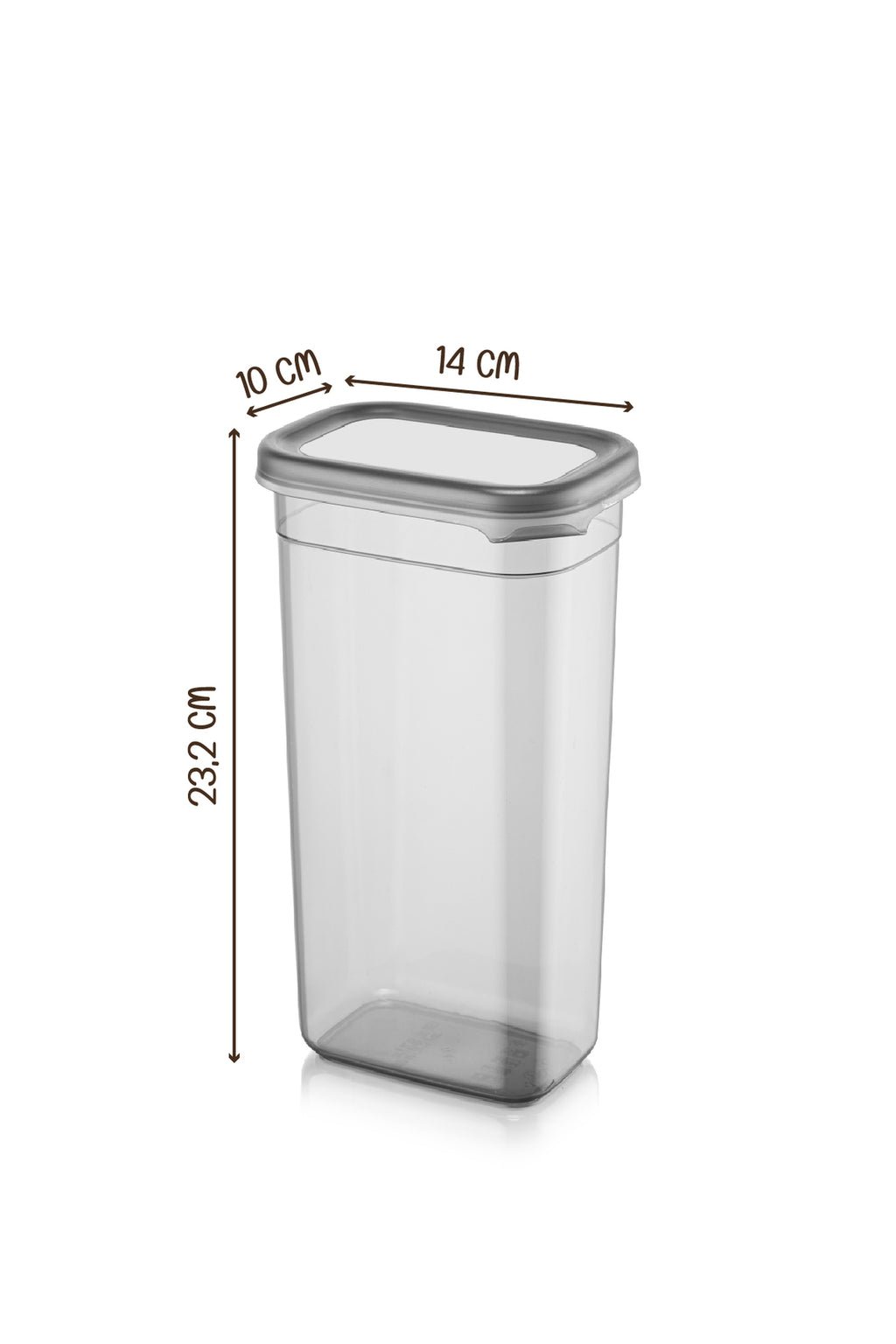 4'lü 1,9 Litre Peggy Dikdörtgen Deterjan Kabı Seti Etiketli