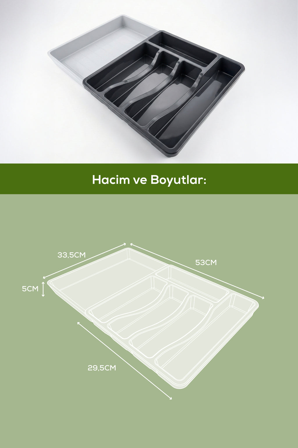 Ayarlanabilir Uzayabilen Çekmece İçi Kaşıklık Organizer | Kayar Pratik Düzenleyici