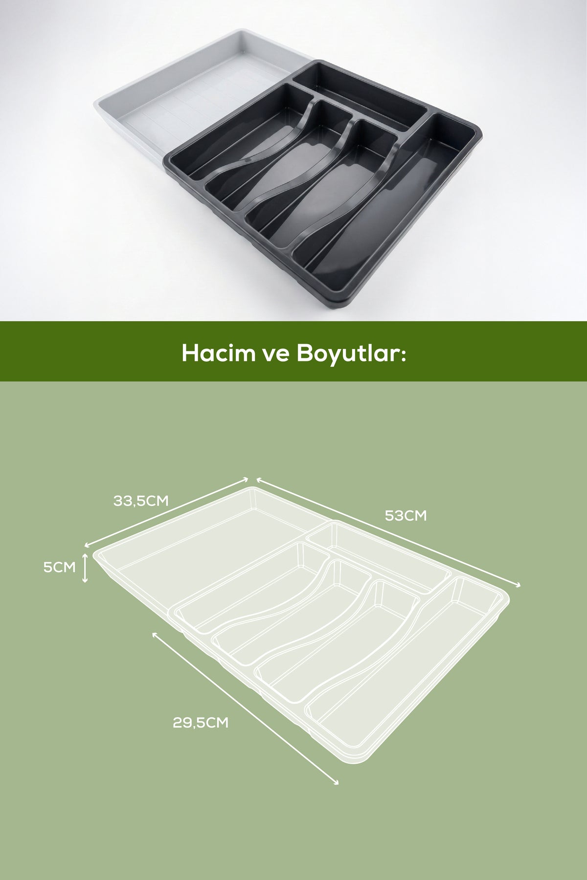 Ayarlanabilir Uzayabilen Çekmece İçi Kaşıklık Organizer | Kayar Pratik Düzenleyici
