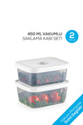 Vacuumfresh 2'li 450 ml Vakumlu Gıda Saklama Kabı Seti