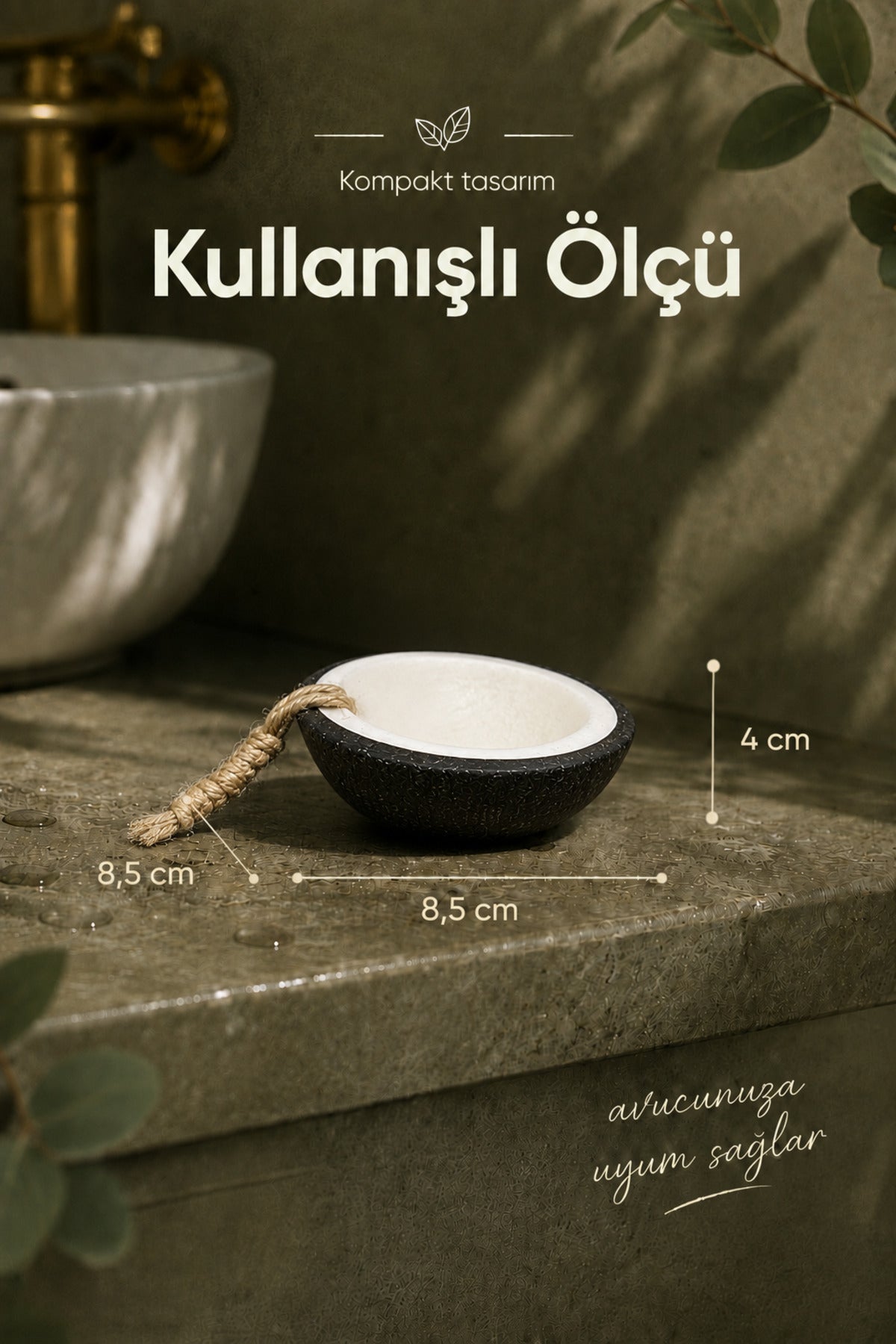 Hindistan Cevizi Şekilli Katı Sabun 9,5x8x5 cm Asılabilir Dekoratif Banyo El Sabunu