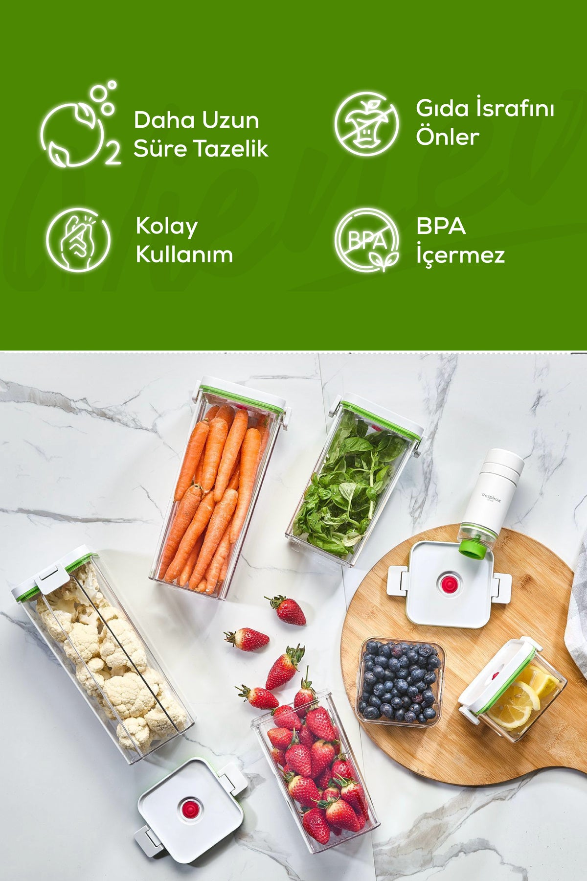 13'lü Vakumlu Saklama Kabı Seti | 2x(2 lt-1,3 lt-0,5 lt) Kap + Şarjlı Pompa + 6x Vakumlu Poşet