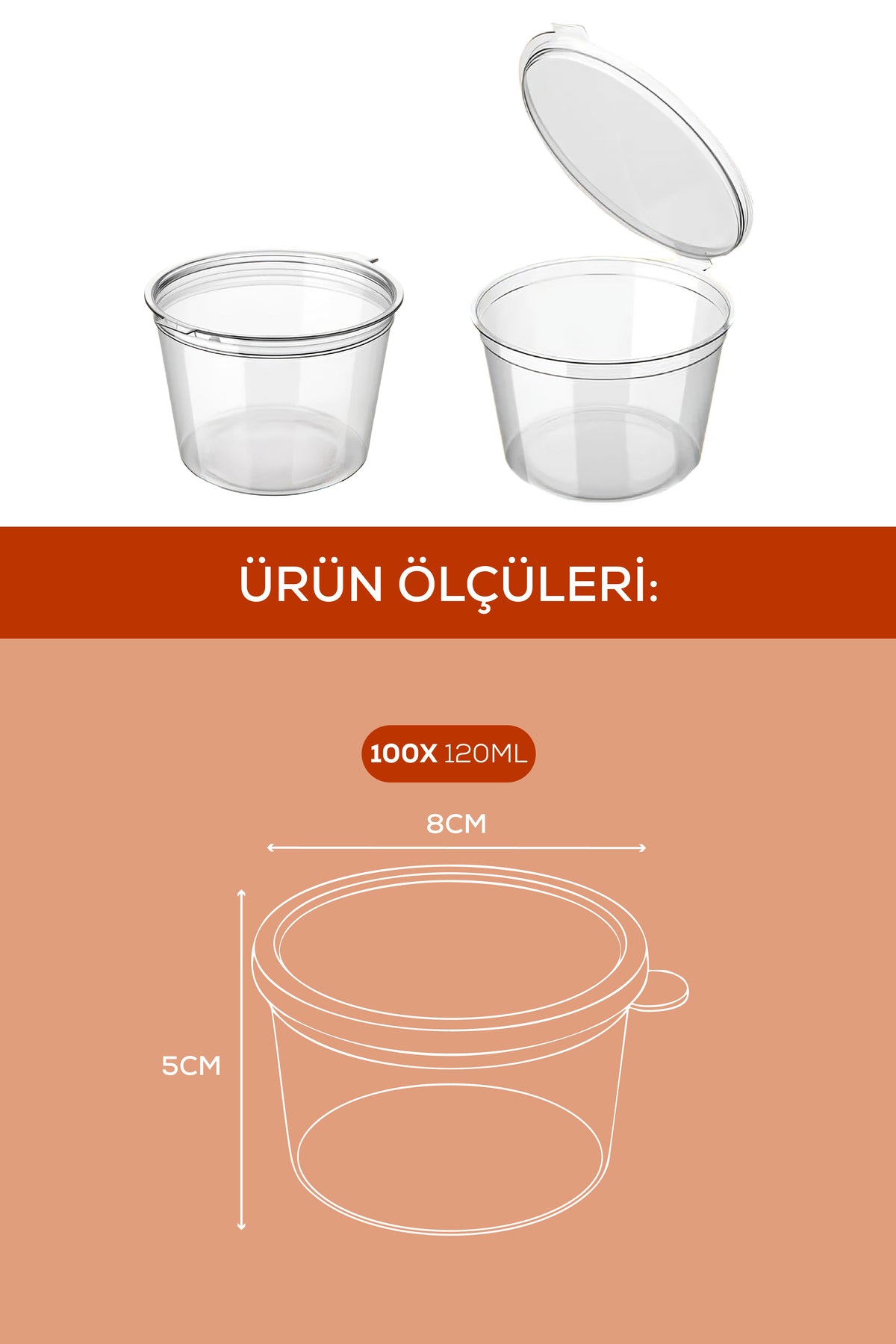 100'lü Dondurucuya Uygun Saklama Kabı – 120 ml İlik, Tavuk Suyu, Sos ve İlaç Saklama Kabı