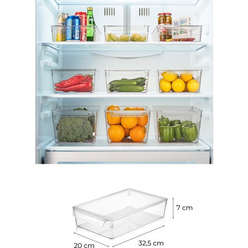 3 Adet Kapaklı Buzdolabı Organizeri Küçük 4,5 Litre