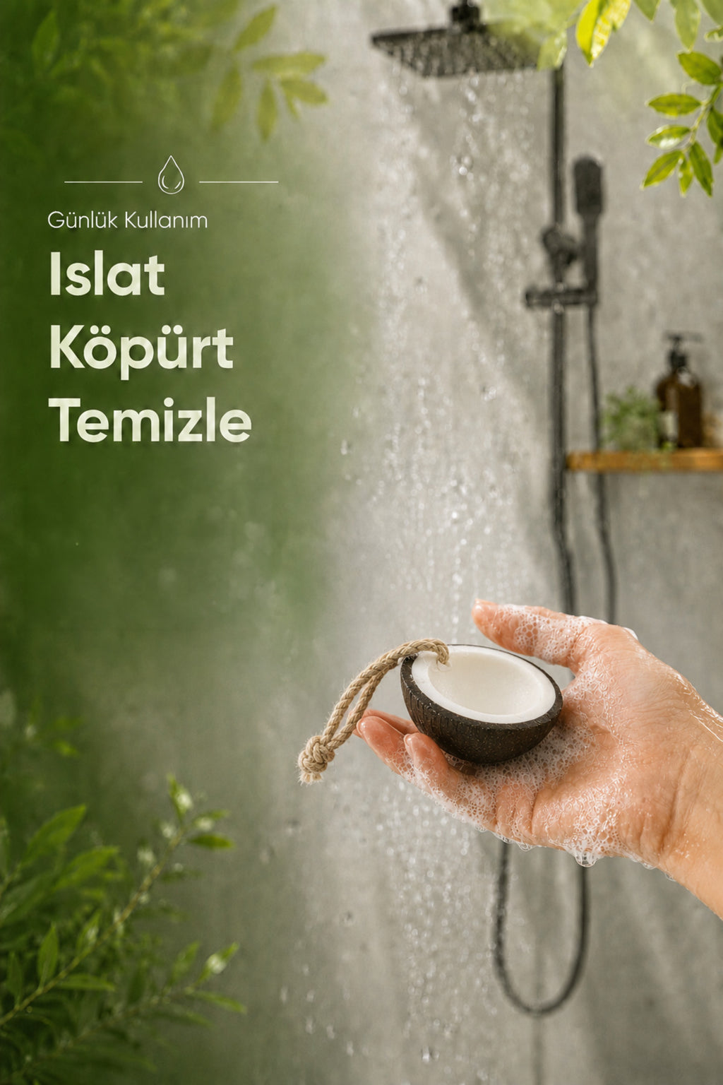 Hindistan Cevizi Şekilli Katı Sabun 9,5x8x5 cm Asılabilir Dekoratif Banyo El Sabunu